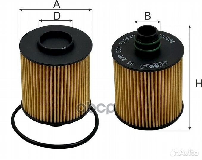 Фильтр масляный GoodWill 1029 ELH4424, OX779D