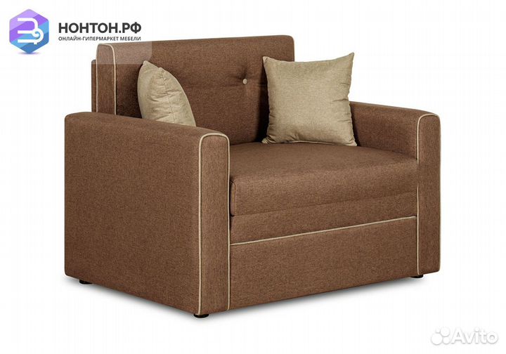 Кресло выкатное Найс коричневое / бежевое