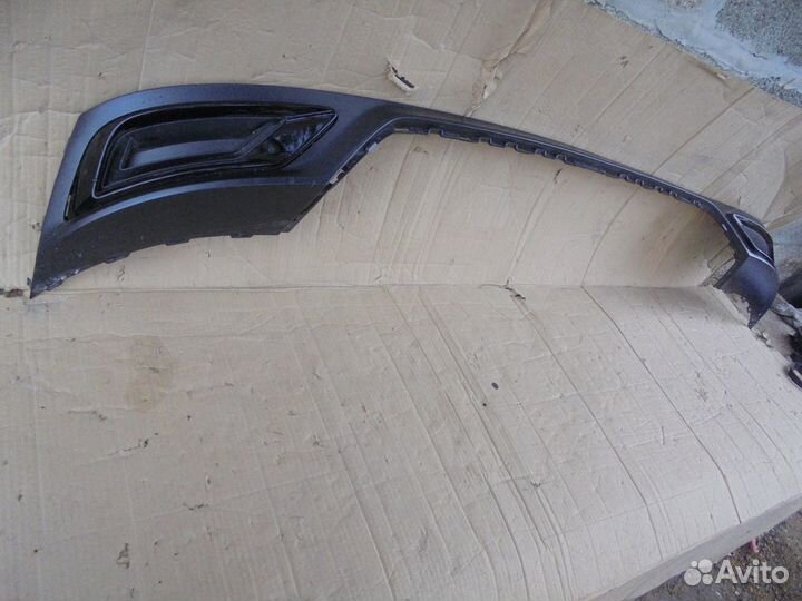 Юбка спойлер заднего бампера Audi Q8 S-Line