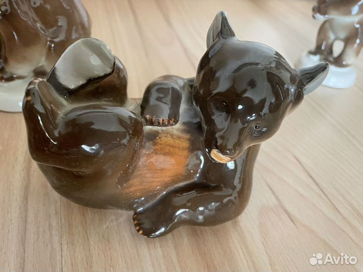 Медведи статуэтка фарфор лфз