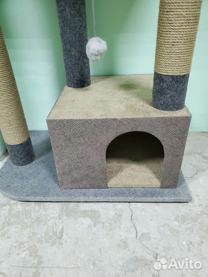 Игровой комплекс для кошки когтеточка и домик
