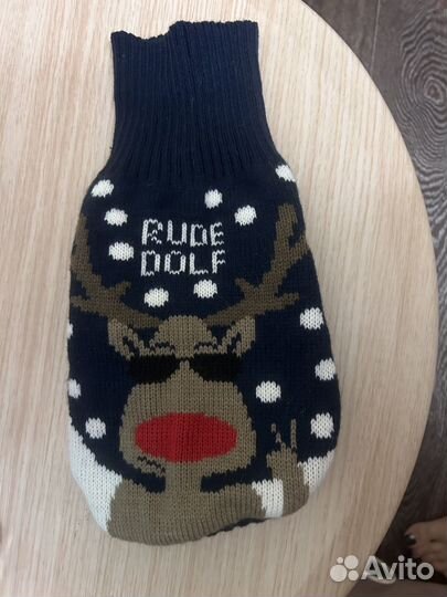 Вязаная кофта для собаки