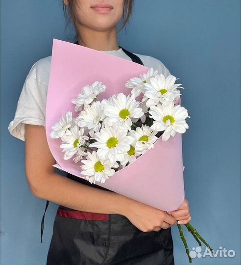 Хризантемы Ромашки цветы букет доставка