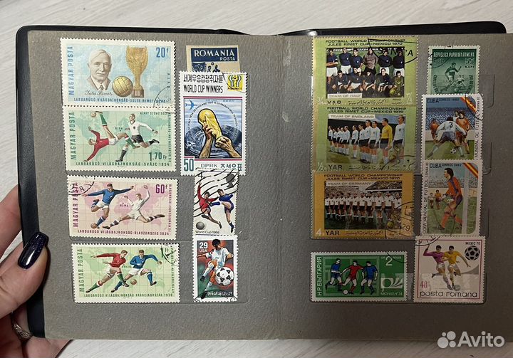 Альбом с марками, футбол, 12 страниц