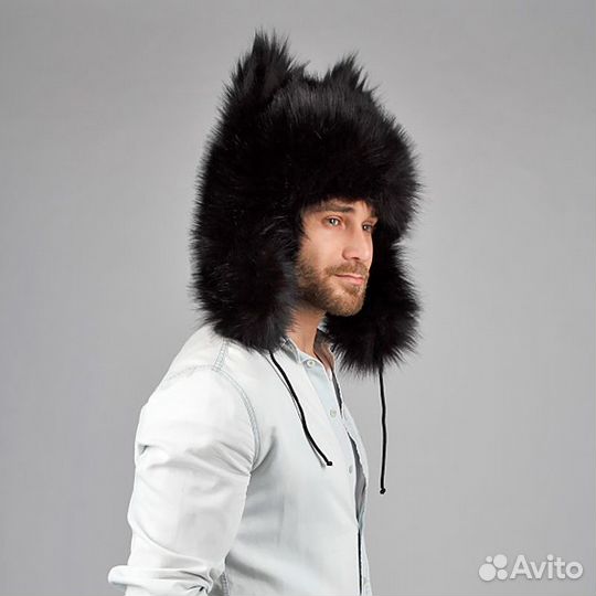 Меховая Зверошапка-ушанка 