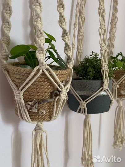 Подвес для кашпо макраме бохо