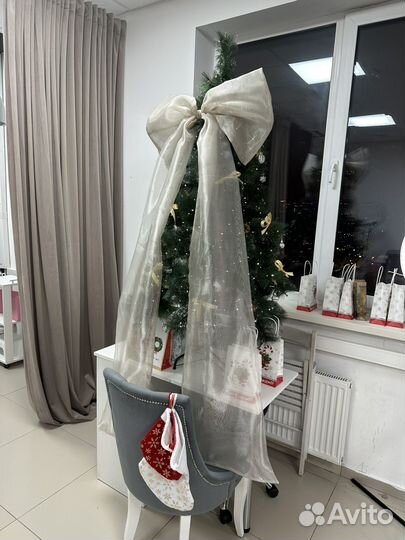 Большой бант на елку