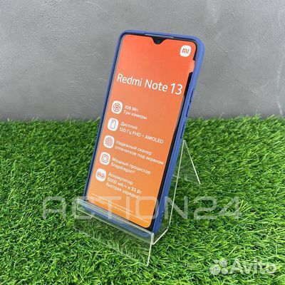 Чехол на Xiaomi Redmi Note 13 4G трансформер (сини