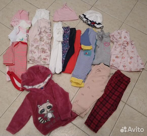 Одежда пакетом для девочки 62-74