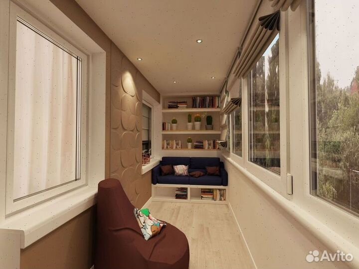 Лоджия 6м с установкой