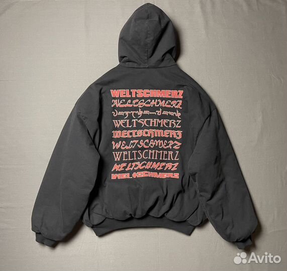 Vetements Weltschmertz zip hoodie M оригинал