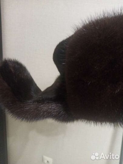 Норковая шапка ушанка мужская