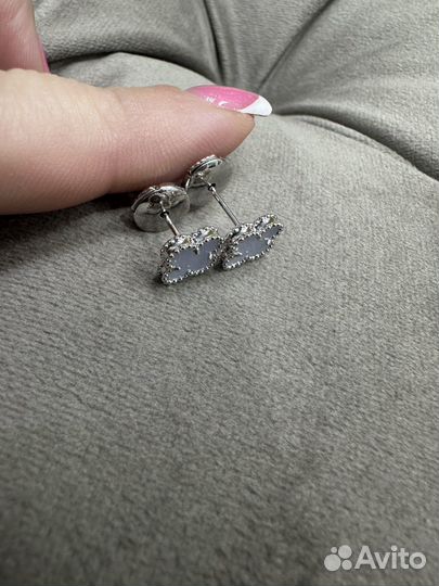 Van cleef arpels серьги vgold халцедон