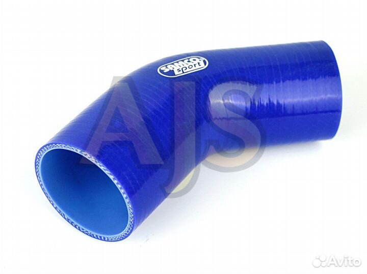 Патрубок 45гр 70-76 синий