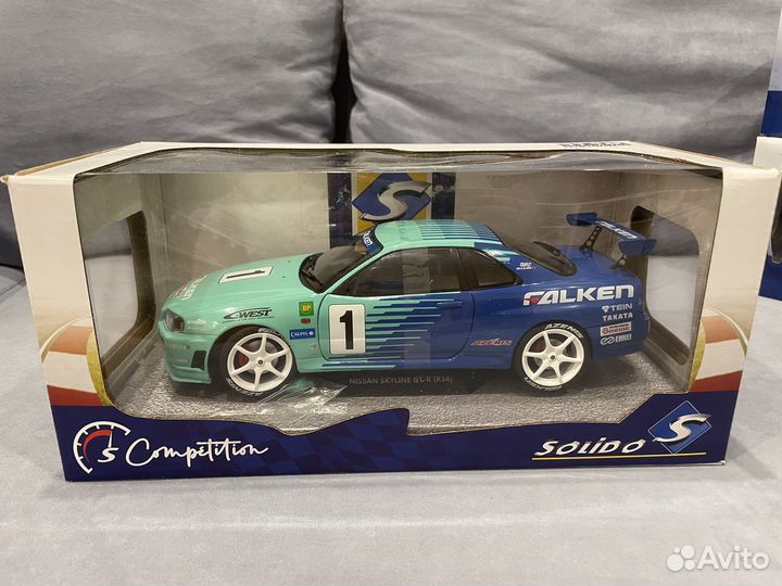 Модель 1:18 Nissan skyline gtr r34 Falken