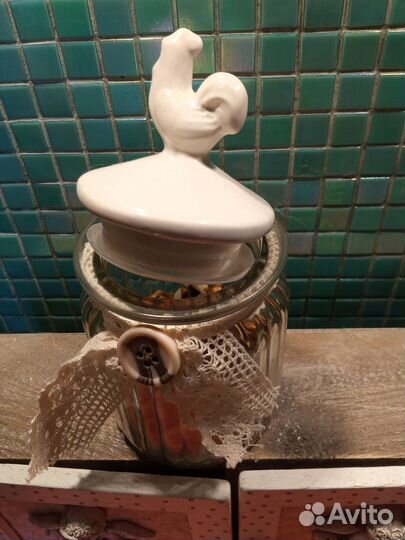 Банка стекло с керамической крышкой