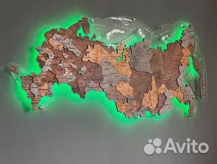Деревянная карта России