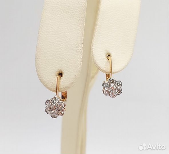 Золотые серьги с бриллиантами