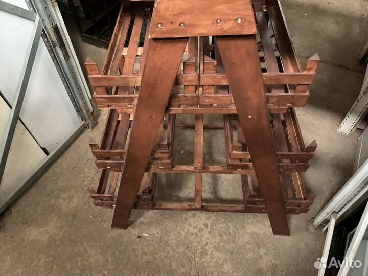 Стеллаж островной двухсторонний деревянный 70х170