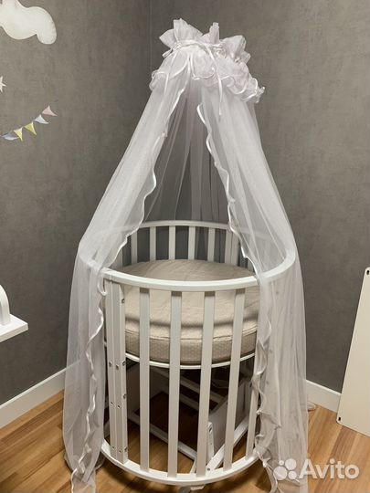 Детская кроватка круглая
