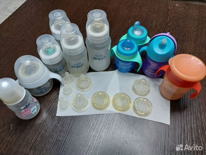 Детские бутылочки,поильники,непроливайка avent
