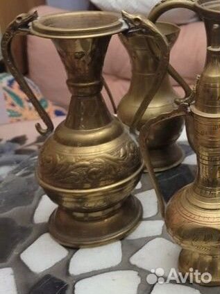 Кувшины бронзовые,медные, Европа винтаж