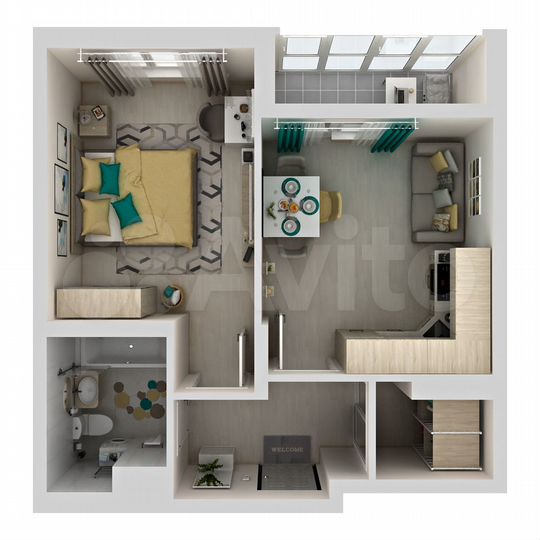 1-к. квартира, 37,8 м², 5/24 эт.