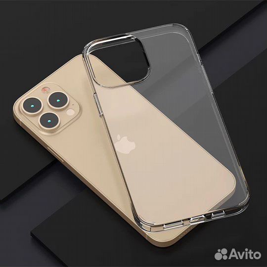 Силиконовый прозрачный чехол на iPhone 11, 12, 13