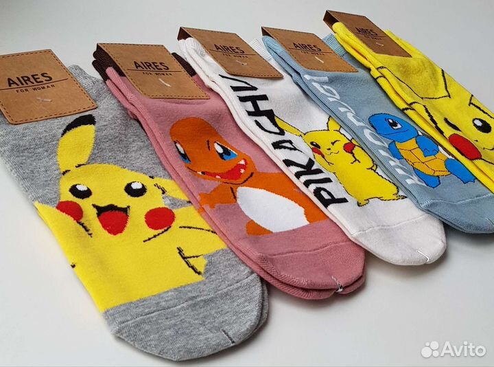 Носки с Пикачу и покемонами