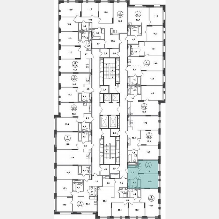 1-к. квартира, 32,9 м², 19/20 эт.
