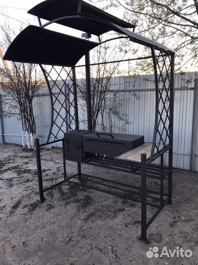 Мангал с крышей