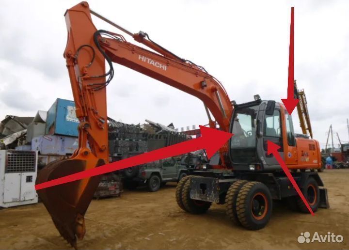 Стекло лобовое на экскаватор Hitachi zx 225 w