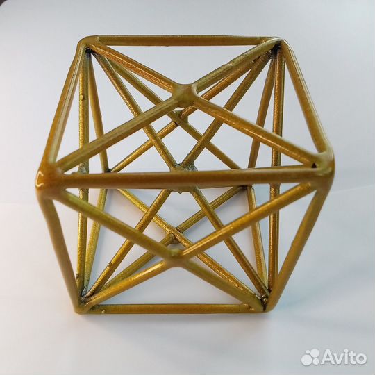 Куб Метатрона золотистый оберег