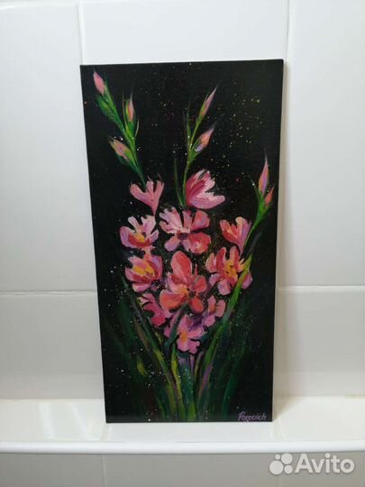 Картина маслом на холсте цветы