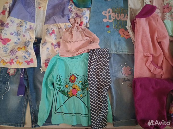 Большой пакет одежды для девочки