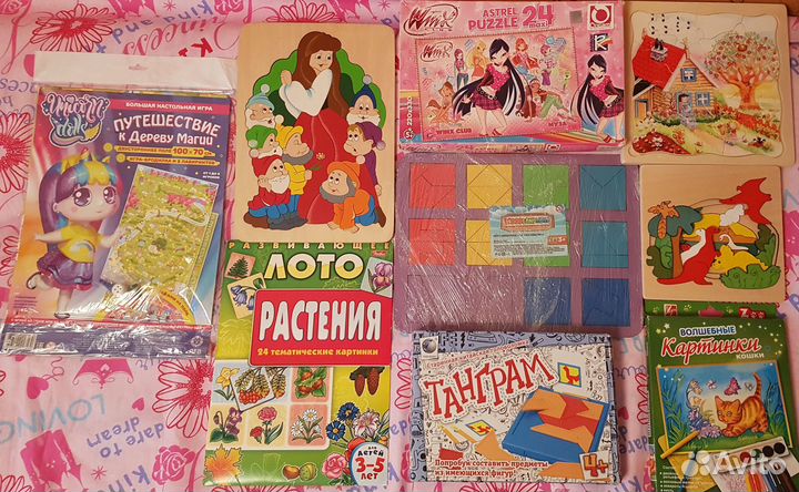 Пазлы,головоломки,игры от 3 лет для девочки