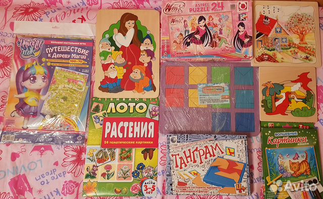 Пазлы,головоломки,игры от 3 лет для девочки