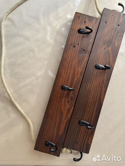 Вешалка деревянная в стиле лофт