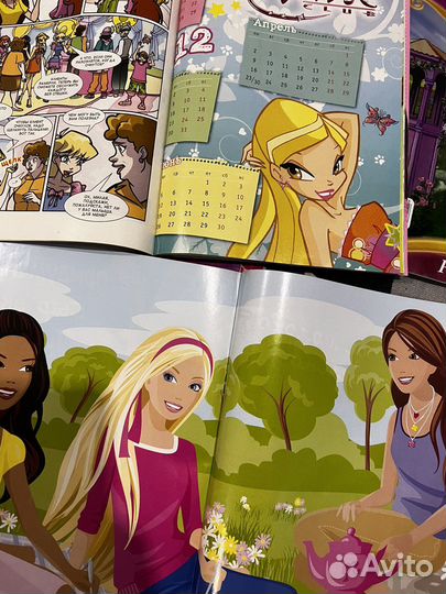 Журналы и плакаты Барби и Винкс