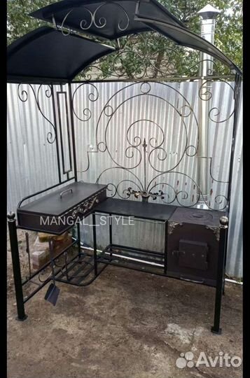 Мангал с крышей