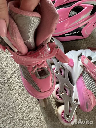 Роликовые коньки детские раздвижные размер 30 33