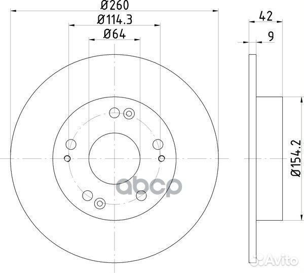 Диск тормозной зад ND8010K nisshinbo
