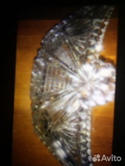 Хрустальная ваза- ладья