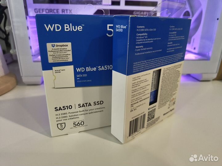 Новый 500 гб SSD M.2 накопитель WD Blue SA510