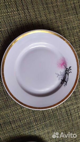 Чайник, тарелка Дулево, блюдце лфз