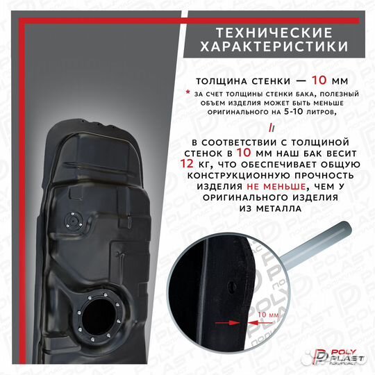 Топливный бак SsangYong Actyon 2005-2012 дизель
