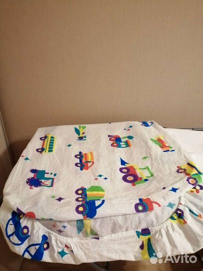 Простынь на резинке 120 60