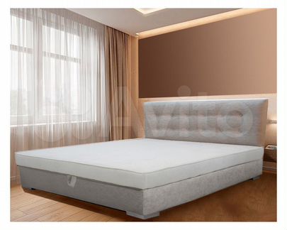 Двуспальная кровать мягкая с подъёмным матрасом