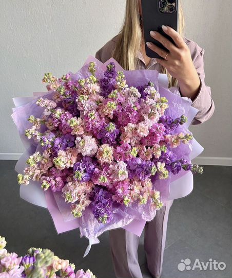 Маттиола букеты цветы доставка 24/7