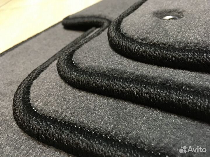 Велюровые Премиум коврики BMW 3 E46 серые